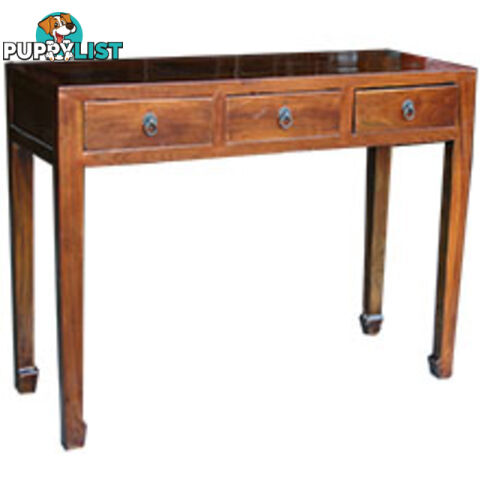 Brown Chinese Three-Drawer Hall Table