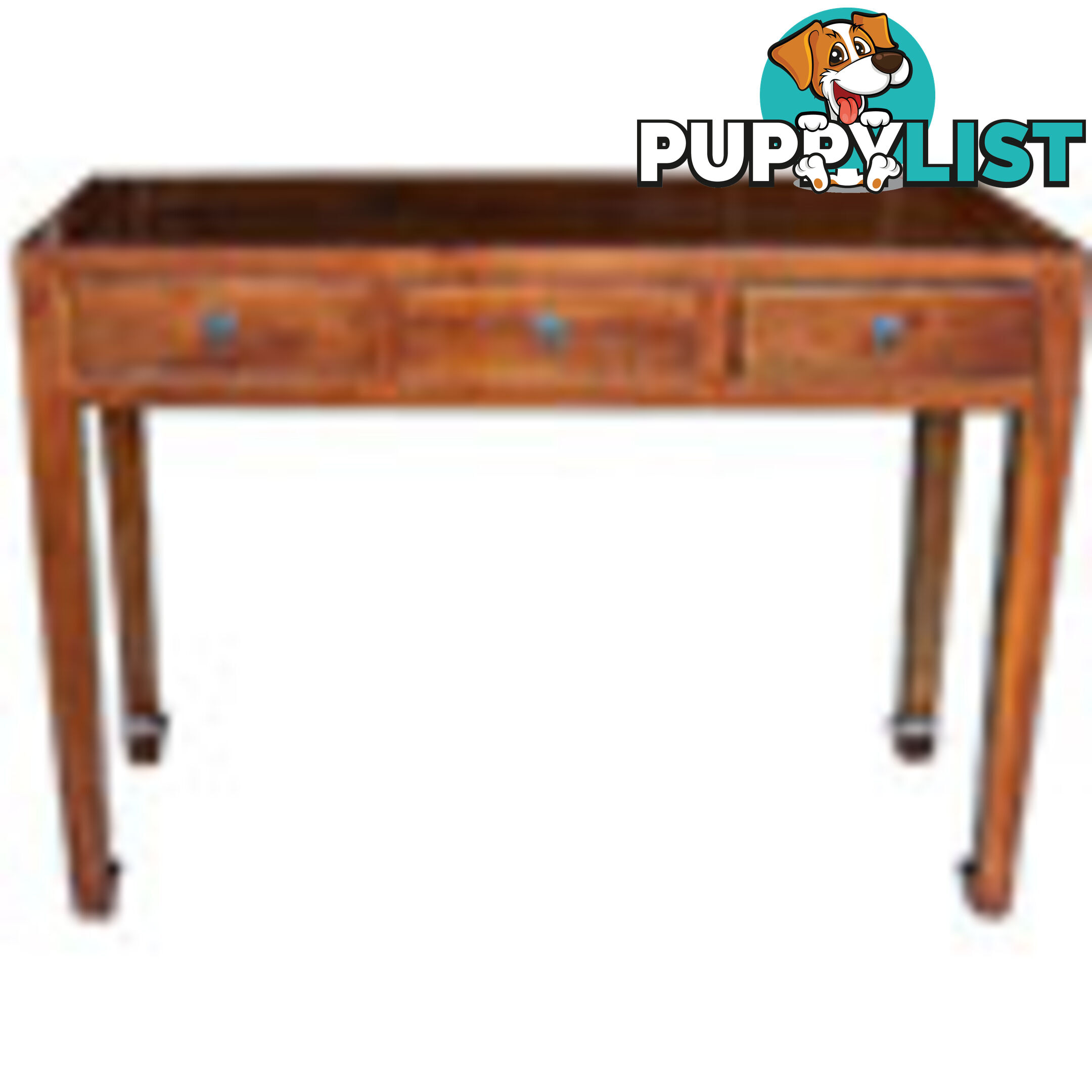 Brown Chinese Three-Drawer Hall Table