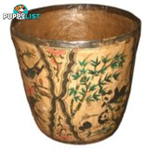 Chinese Vintage Bucket with Panda Painting