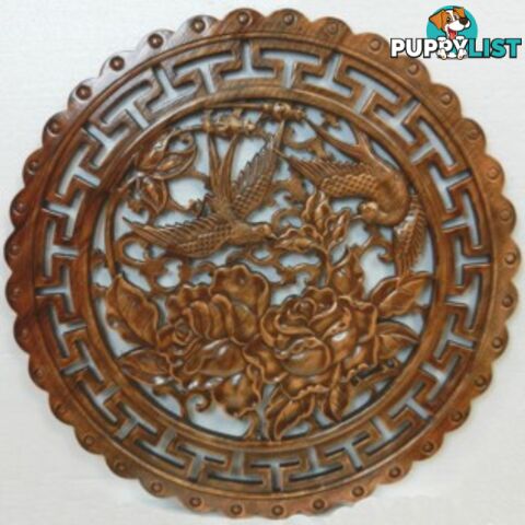 Chinese Camphor Wood Carved Wall Hanging