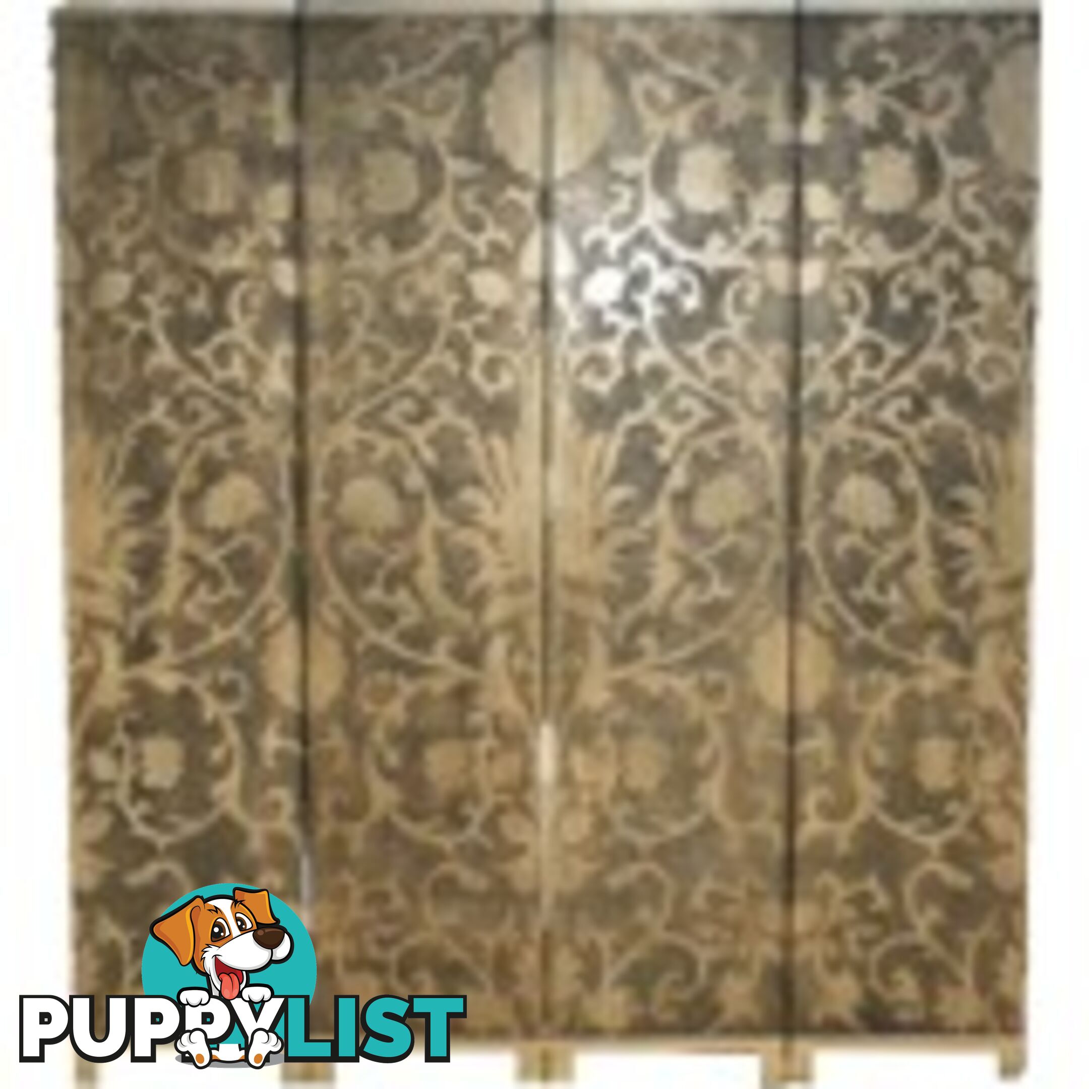 French Gold Folding Screen - Sun Flowers