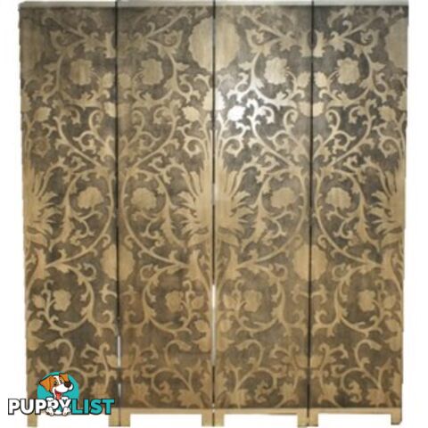 French Gold Folding Screen - Sun Flowers