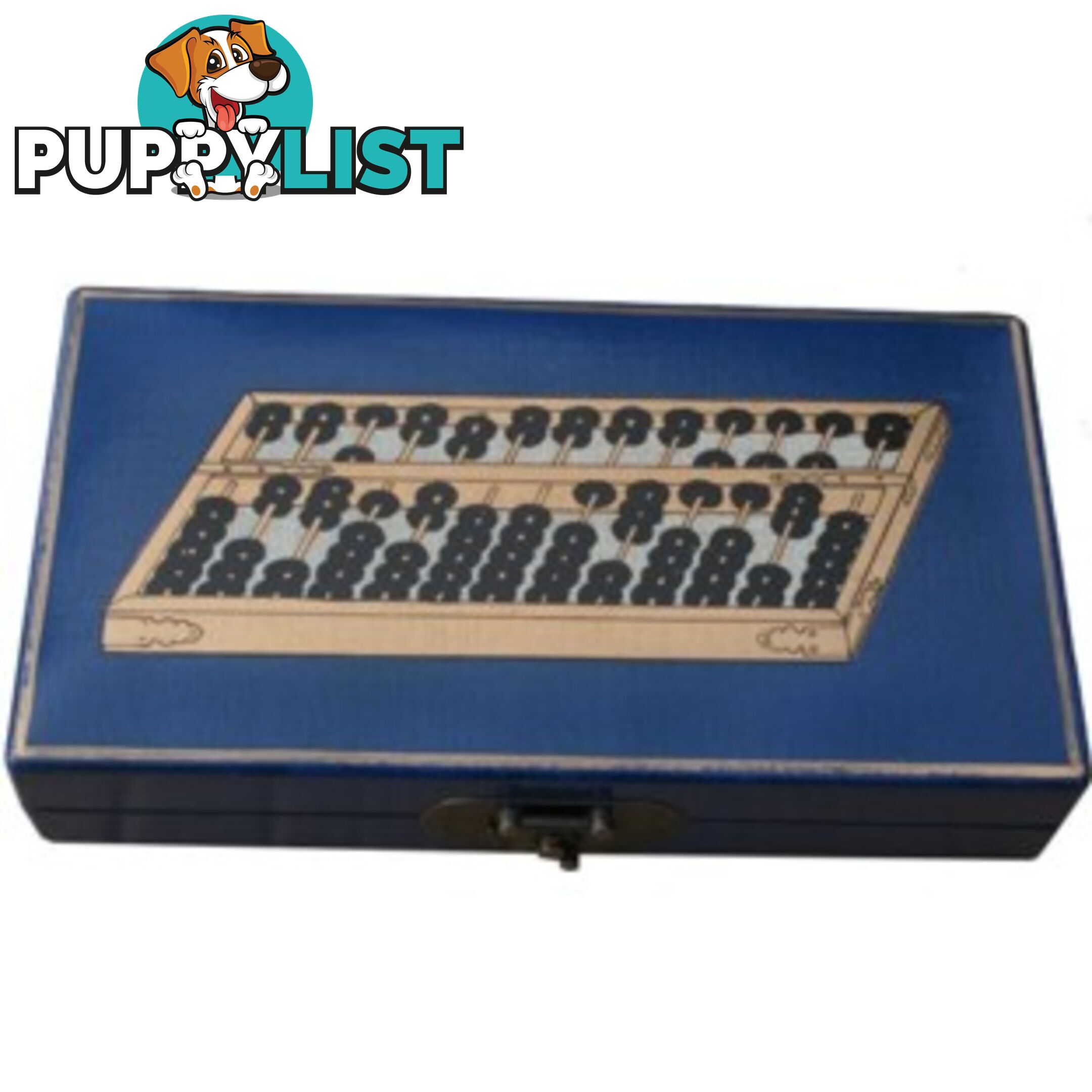 Chinese Abacus in Blue Painted Gift Box