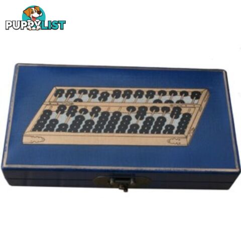 Chinese Abacus in Blue Painted Gift Box