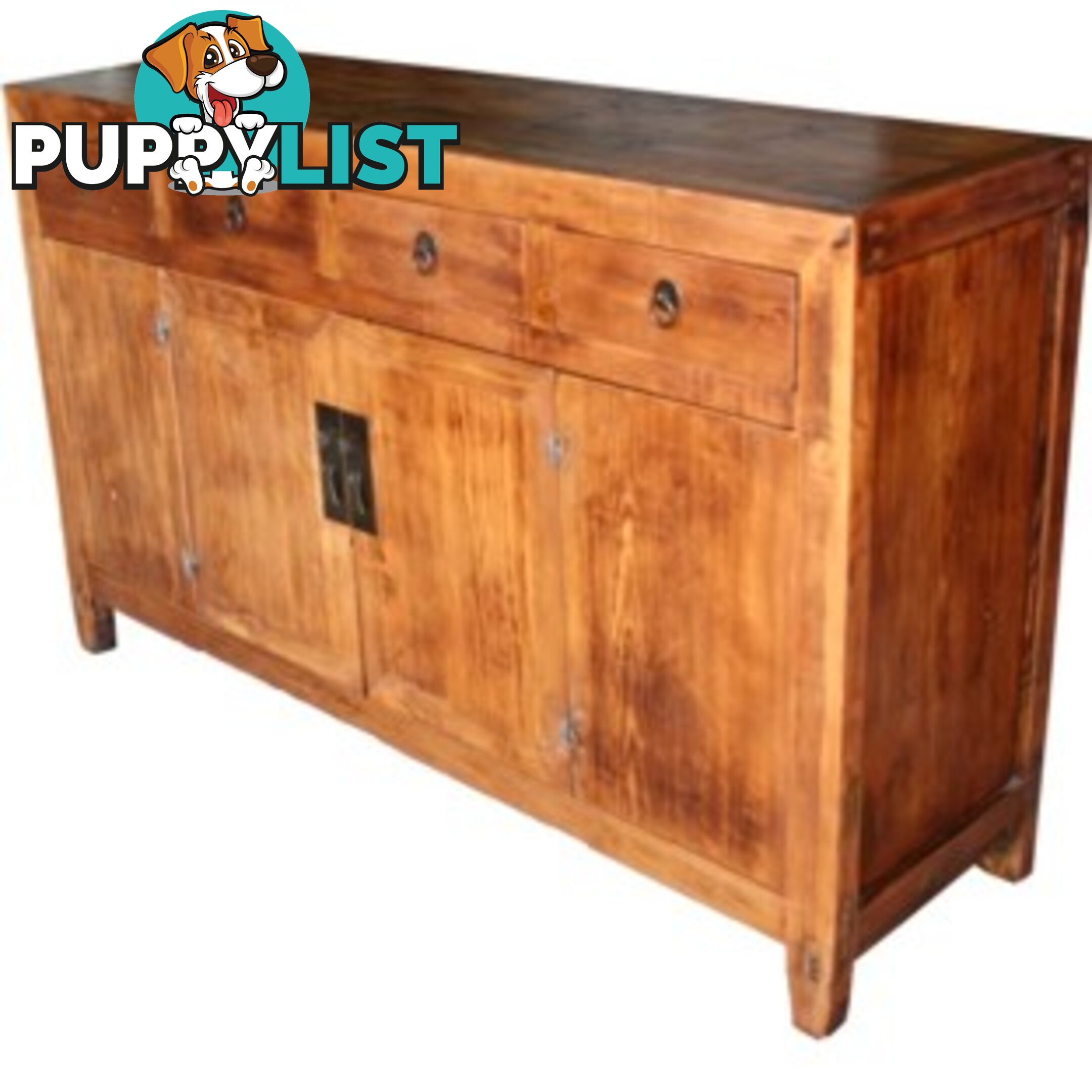 Country Style Original Natural Wood Chinese Sideboard