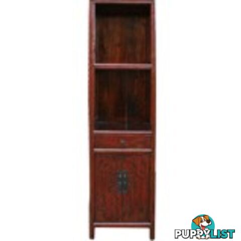 Red Slim Display Cabinet