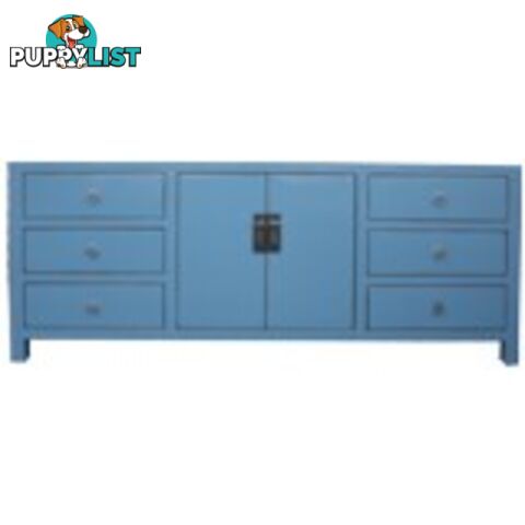 Large Light Grey Chinese Buffet Sideboard