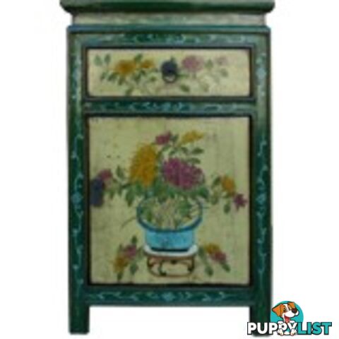 Tibetan Painted Bedside Table