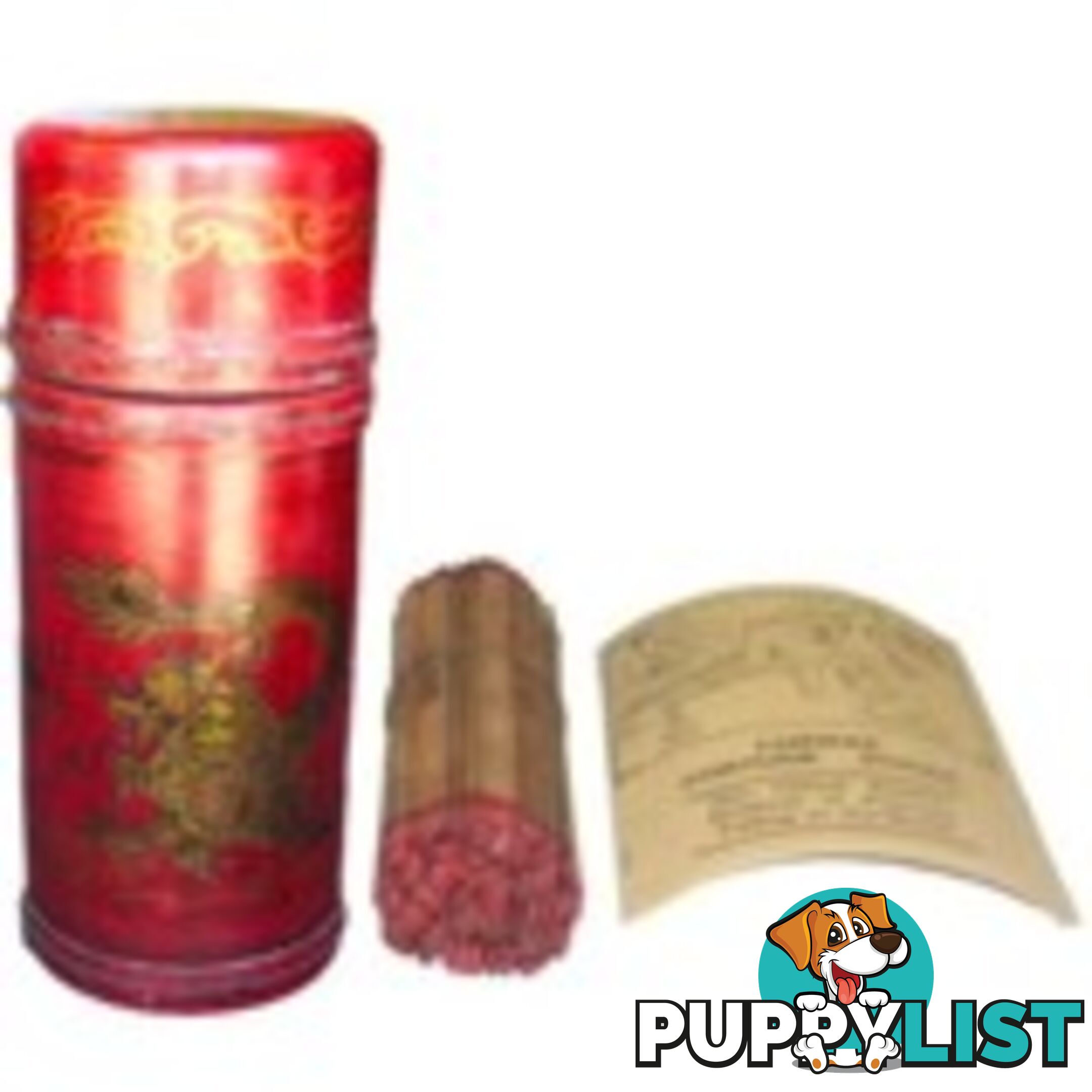 Oriental Fortune Sticks in Red Painted Box