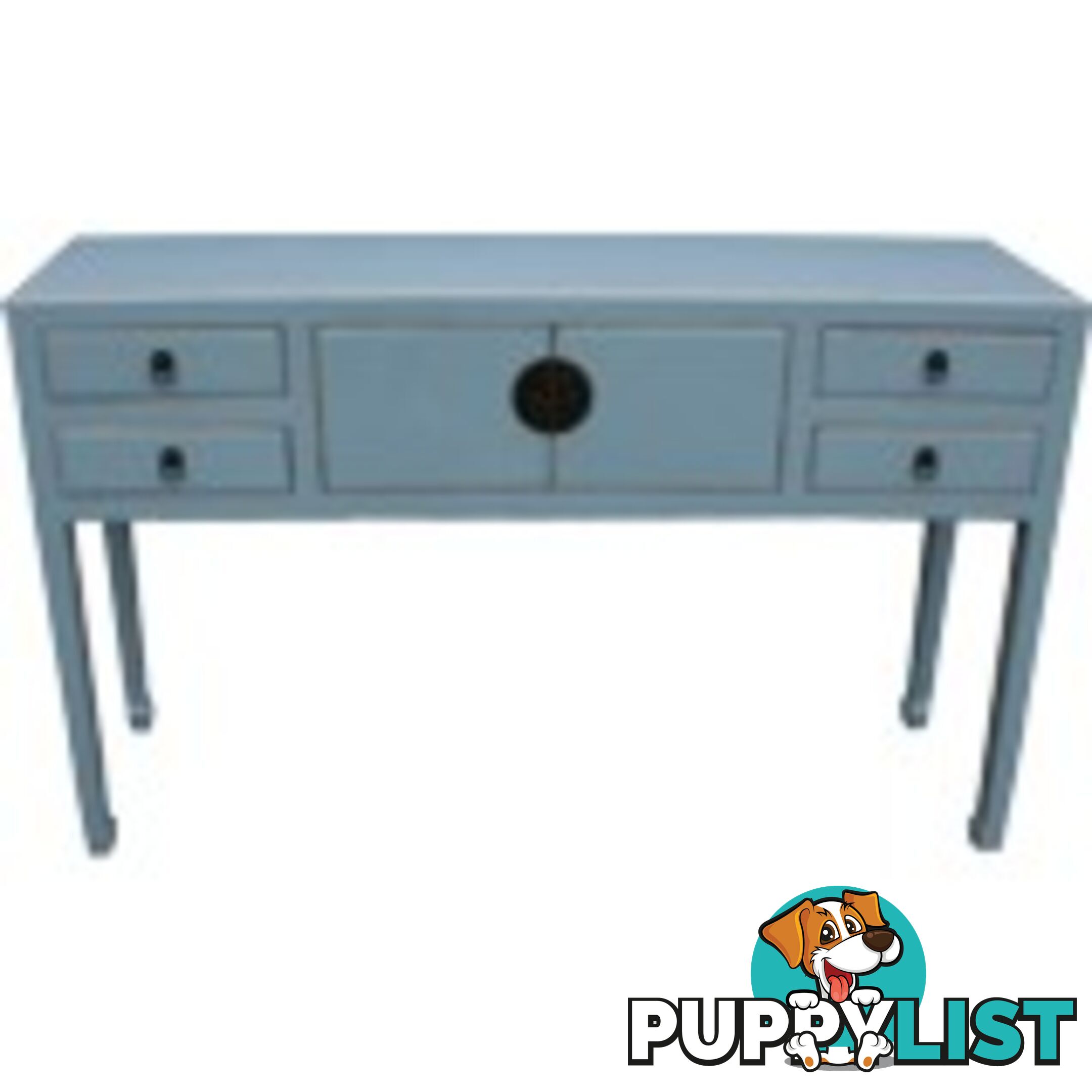 Light Blue Lacquer Chinese Hallway Table