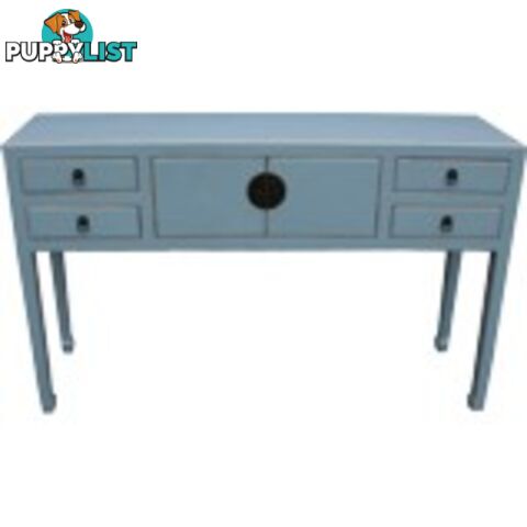 Light Blue Lacquer Chinese Hallway Table