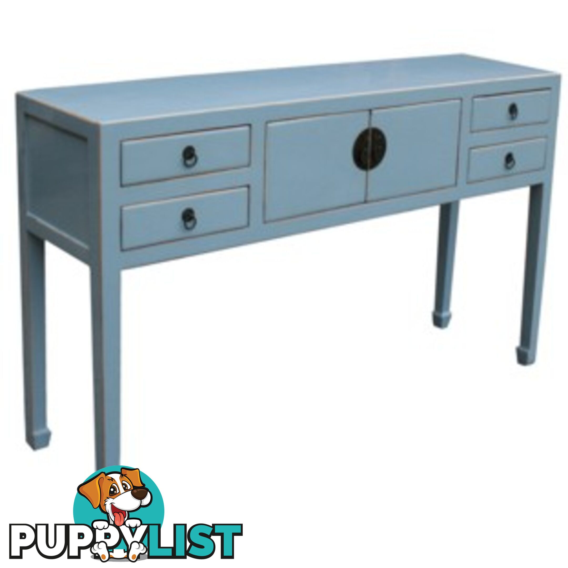 Light Blue Lacquer Chinese Hallway Table