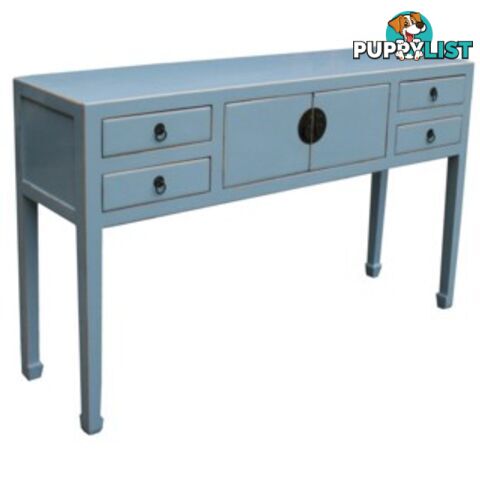 Light Blue Lacquer Chinese Hallway Table