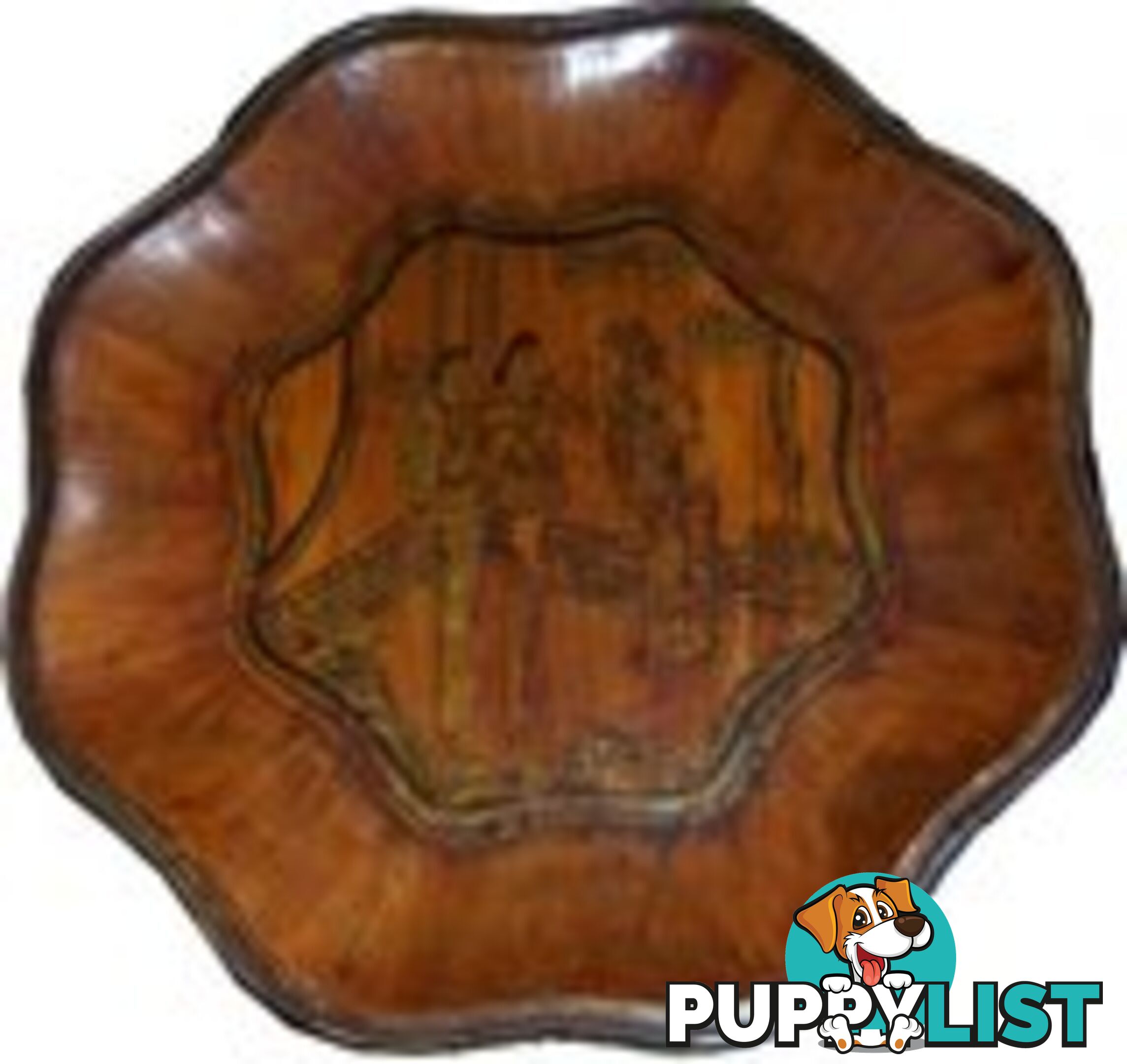 Brown Chinese Gold Painted Plate