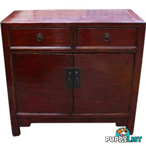 Chinese Antique Red Side Cabinet