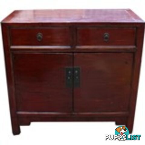 Chinese Antique Red Side Cabinet