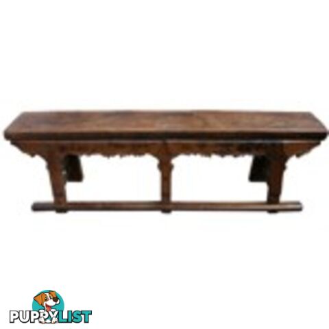 Country Style Chinese Elm Wood Bench