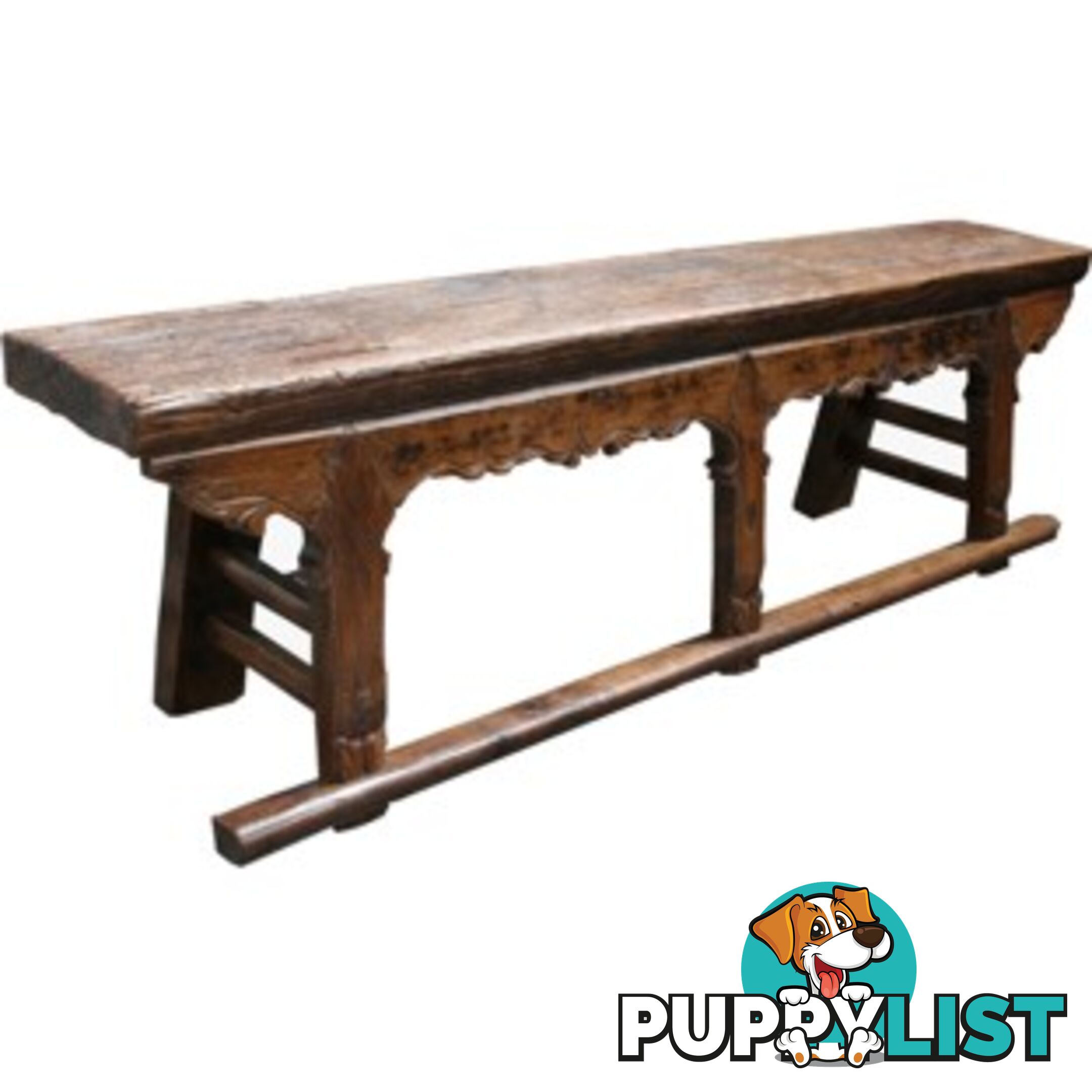 Country Style Chinese Elm Wood Bench