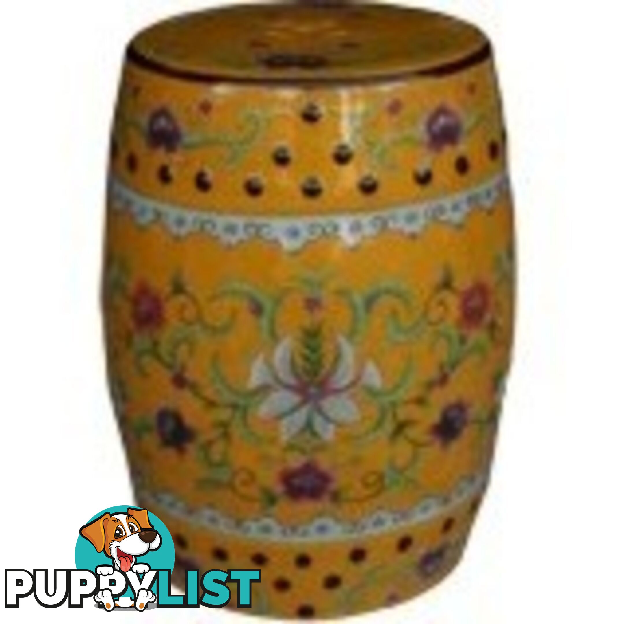 Porcelain Imperial Yellow Drum Stool