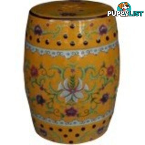 Porcelain Imperial Yellow Drum Stool