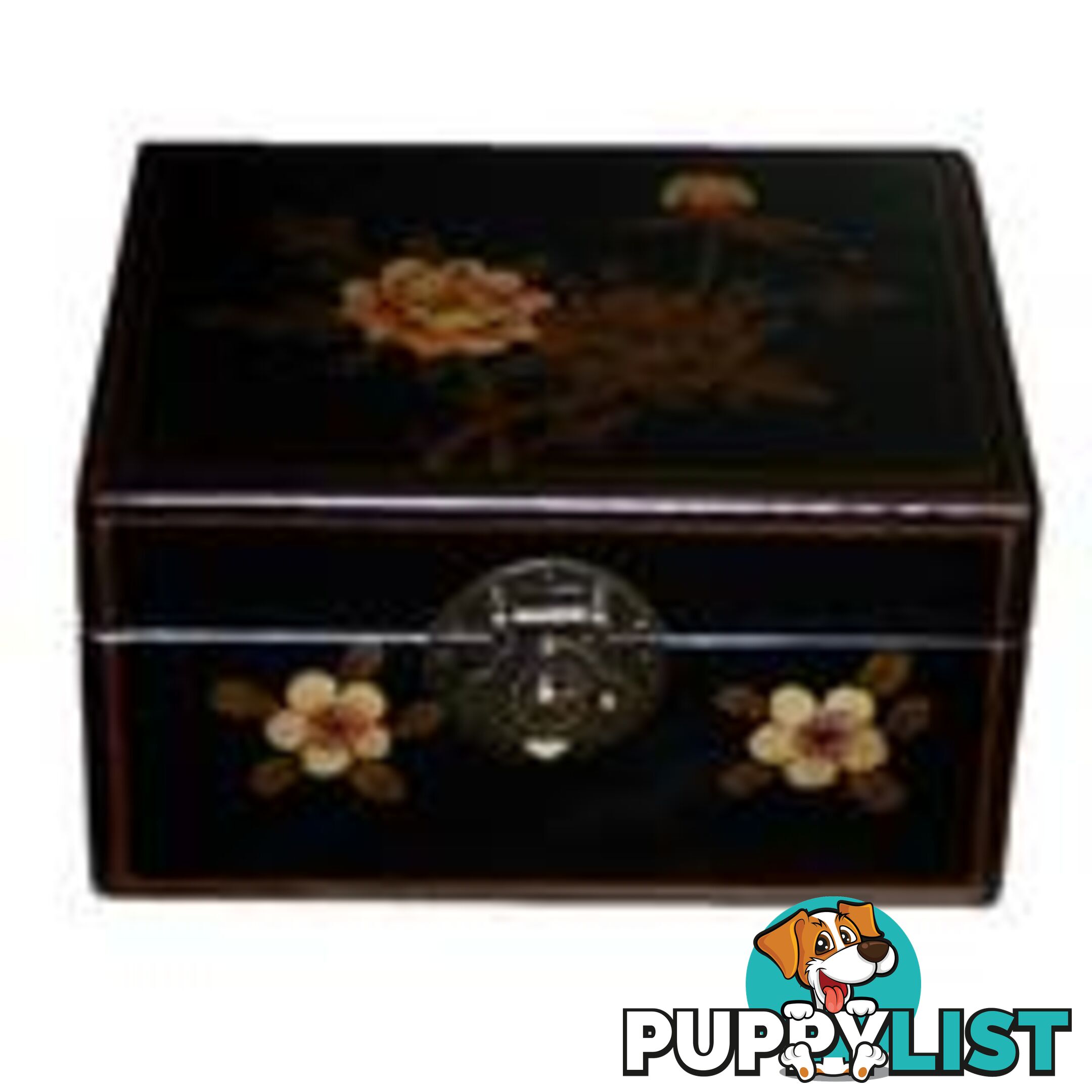 Black Painted Oriental Box