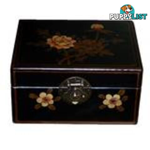 Black Painted Oriental Box