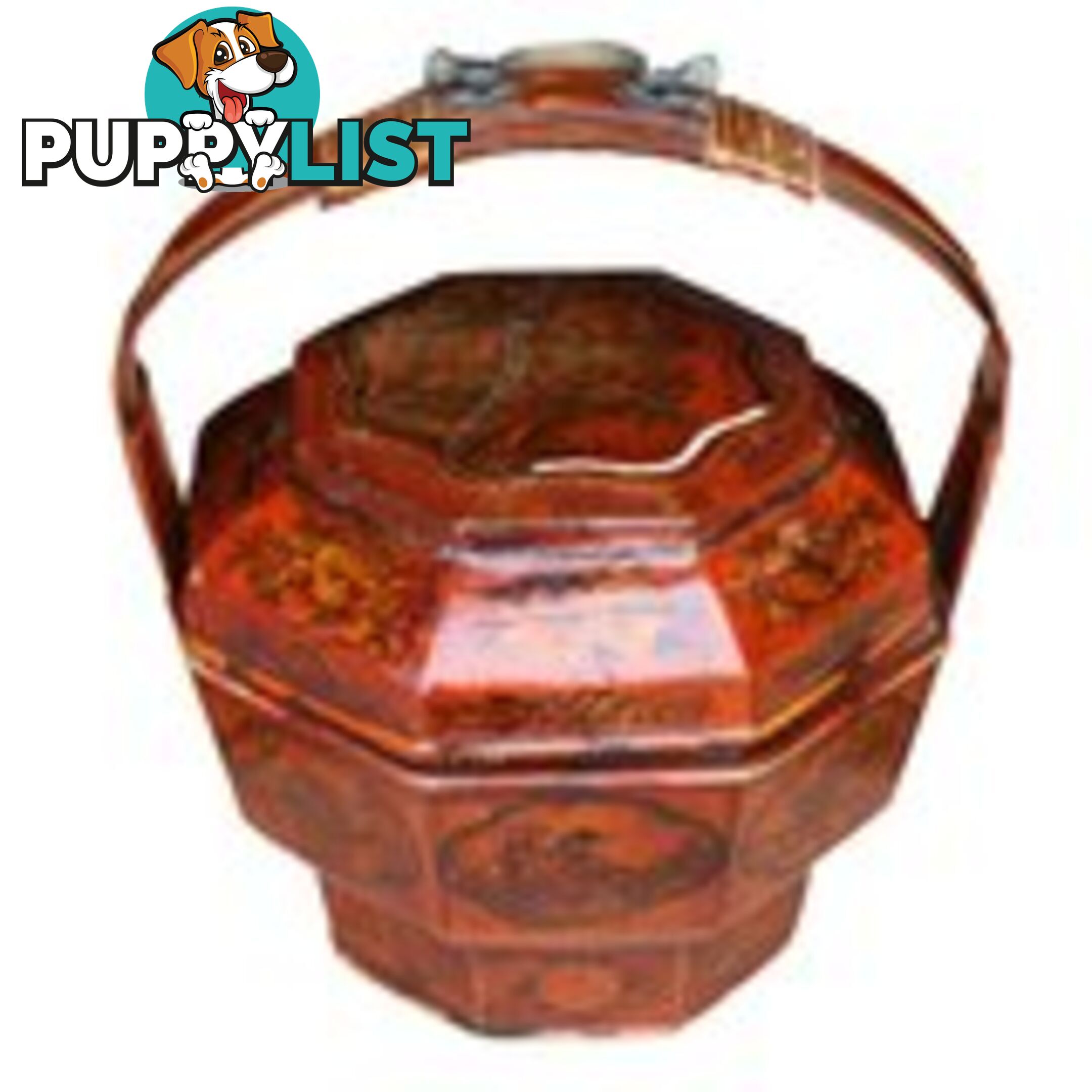 Red Painted Chinese Antique Basket