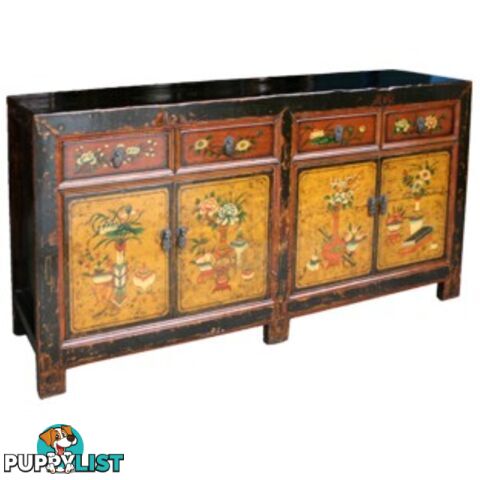 Original Mongolian Painted Sideboard