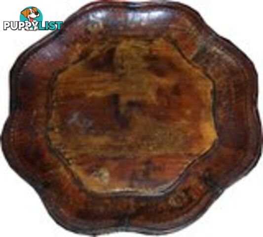 Brown Chinese Painted Display Plate