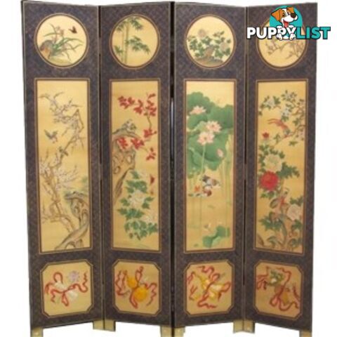 Chinese Four Seasons Plant Room Divide Screen