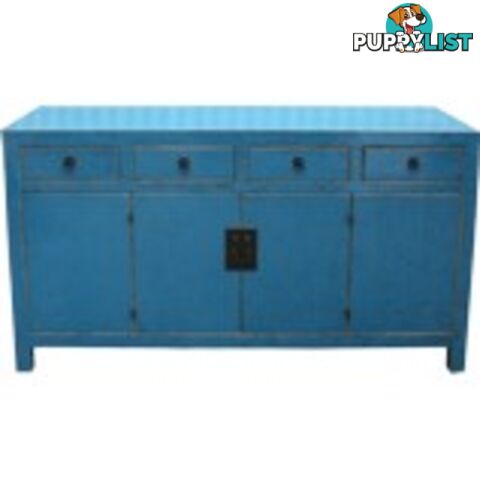 Blue Lacquered Sideboard Buffet