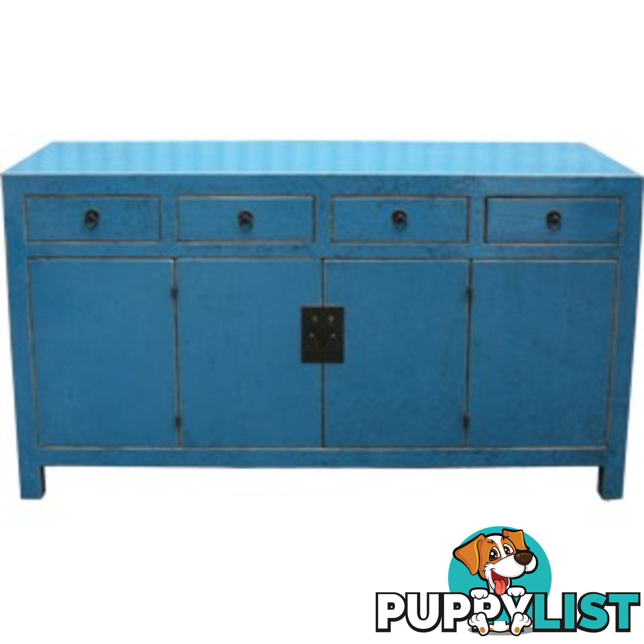 Blue Lacquered Sideboard Buffet