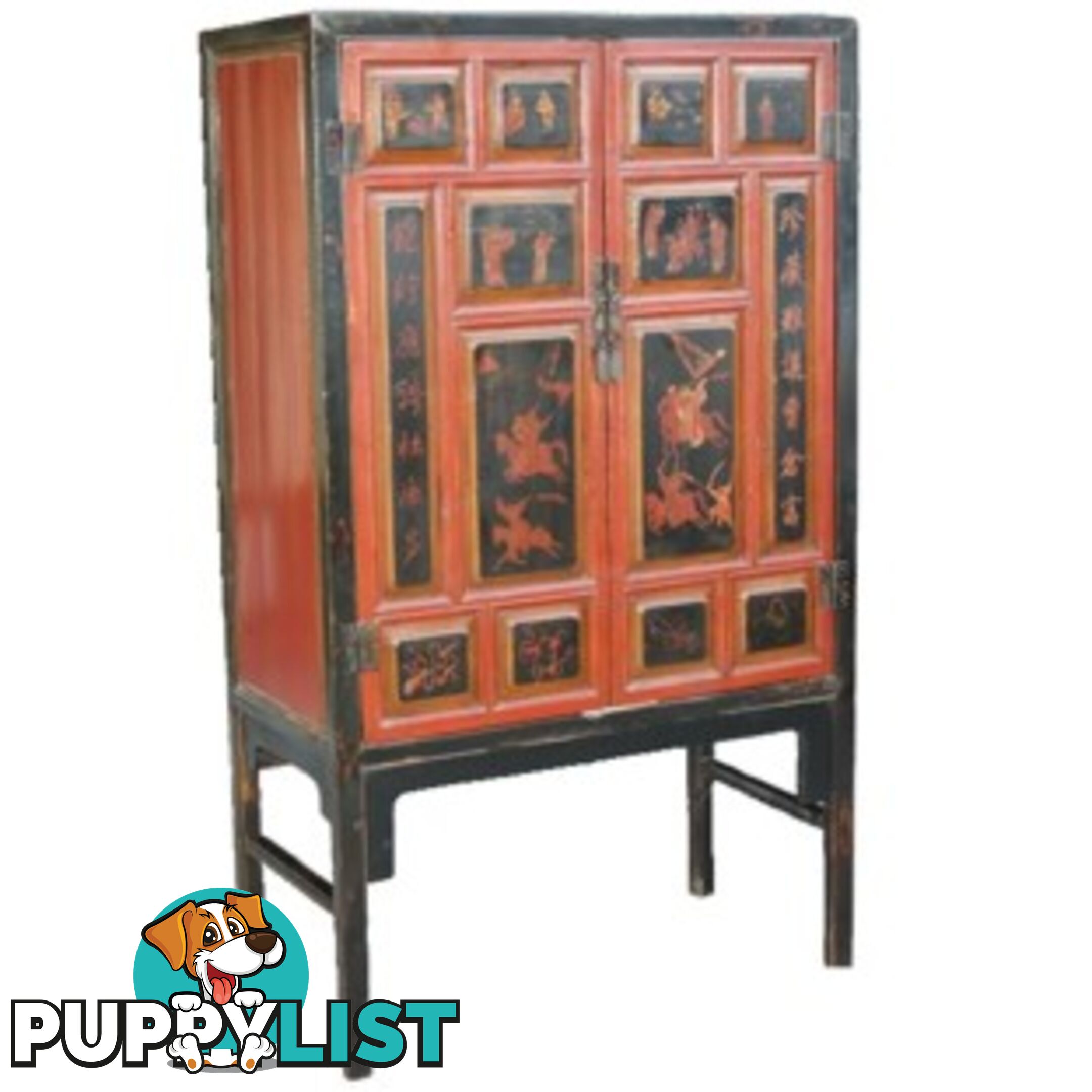 Chinese Furniture - Cabinet with Paintings and Writings