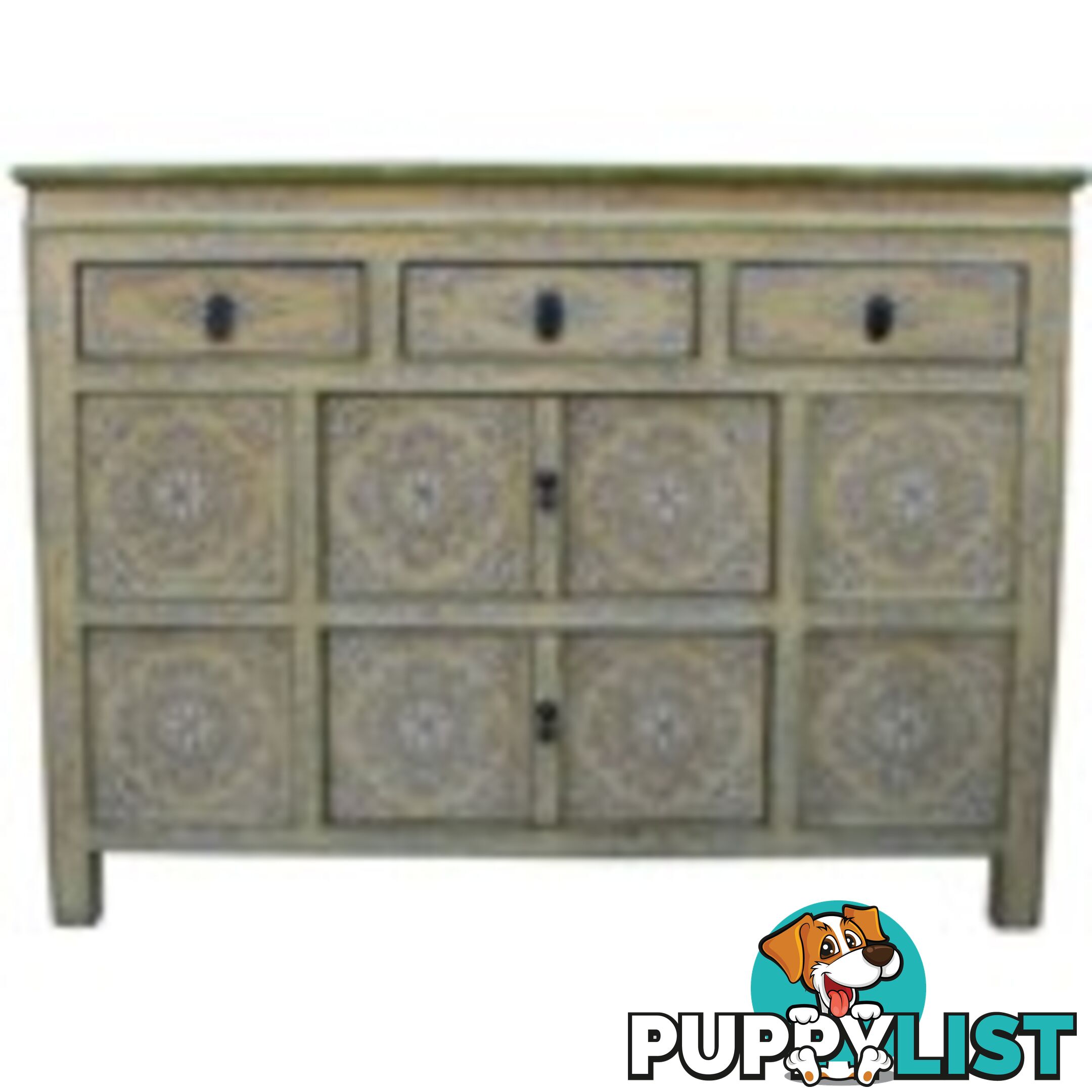 Chinese Antique Painted Tibetan Sideboard