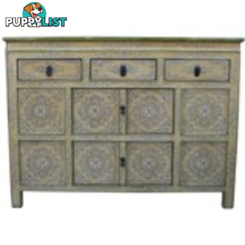 Chinese Antique Painted Tibetan Sideboard