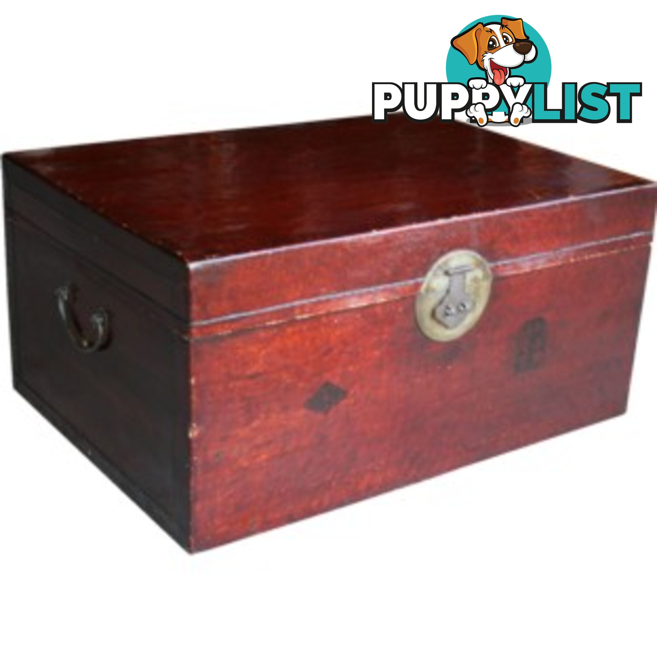 Red Original Chinese Leather Chest