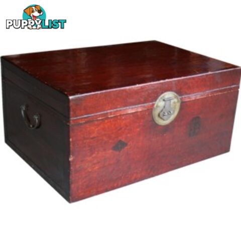 Red Original Chinese Leather Chest