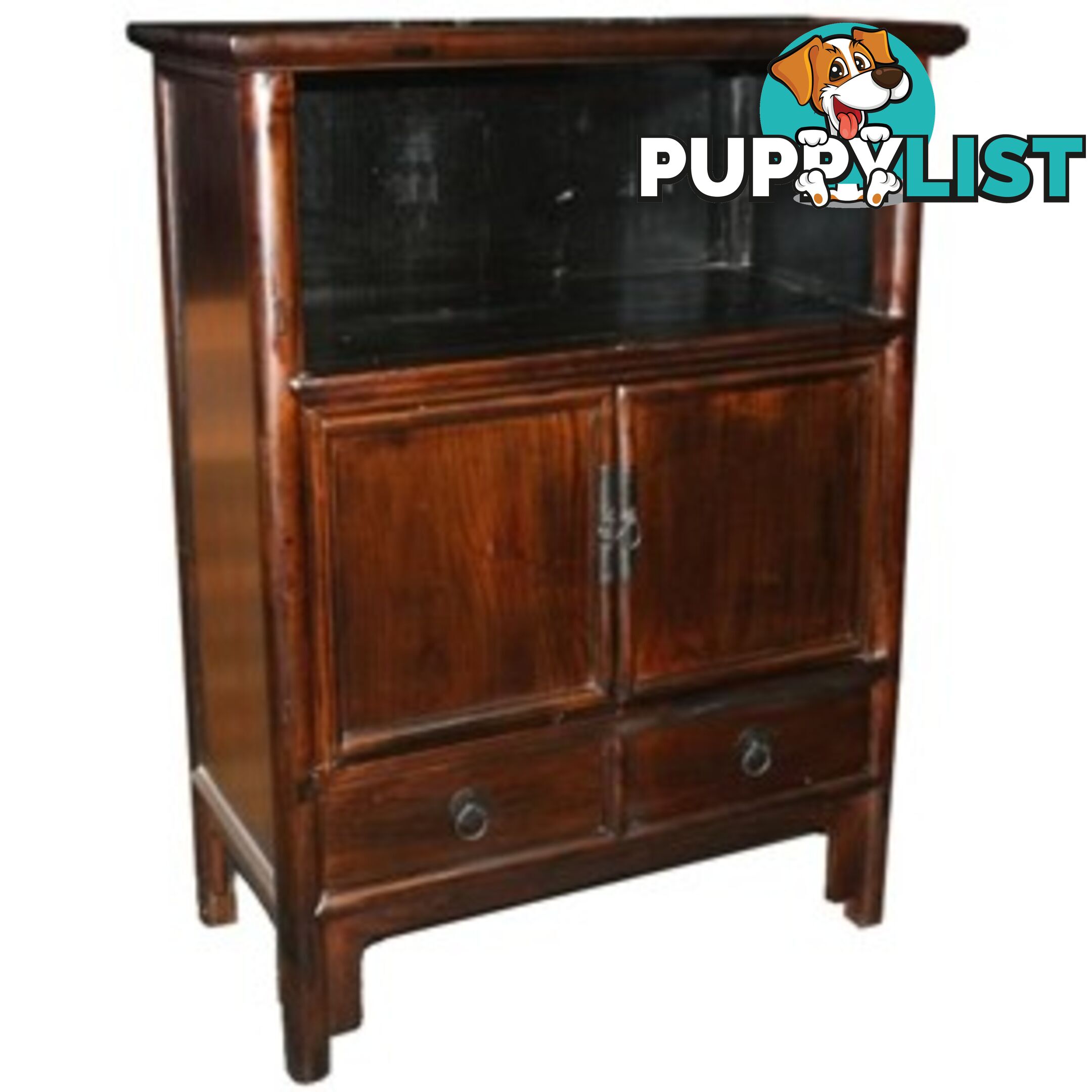 Brown Chinese Medium Display Cabinet