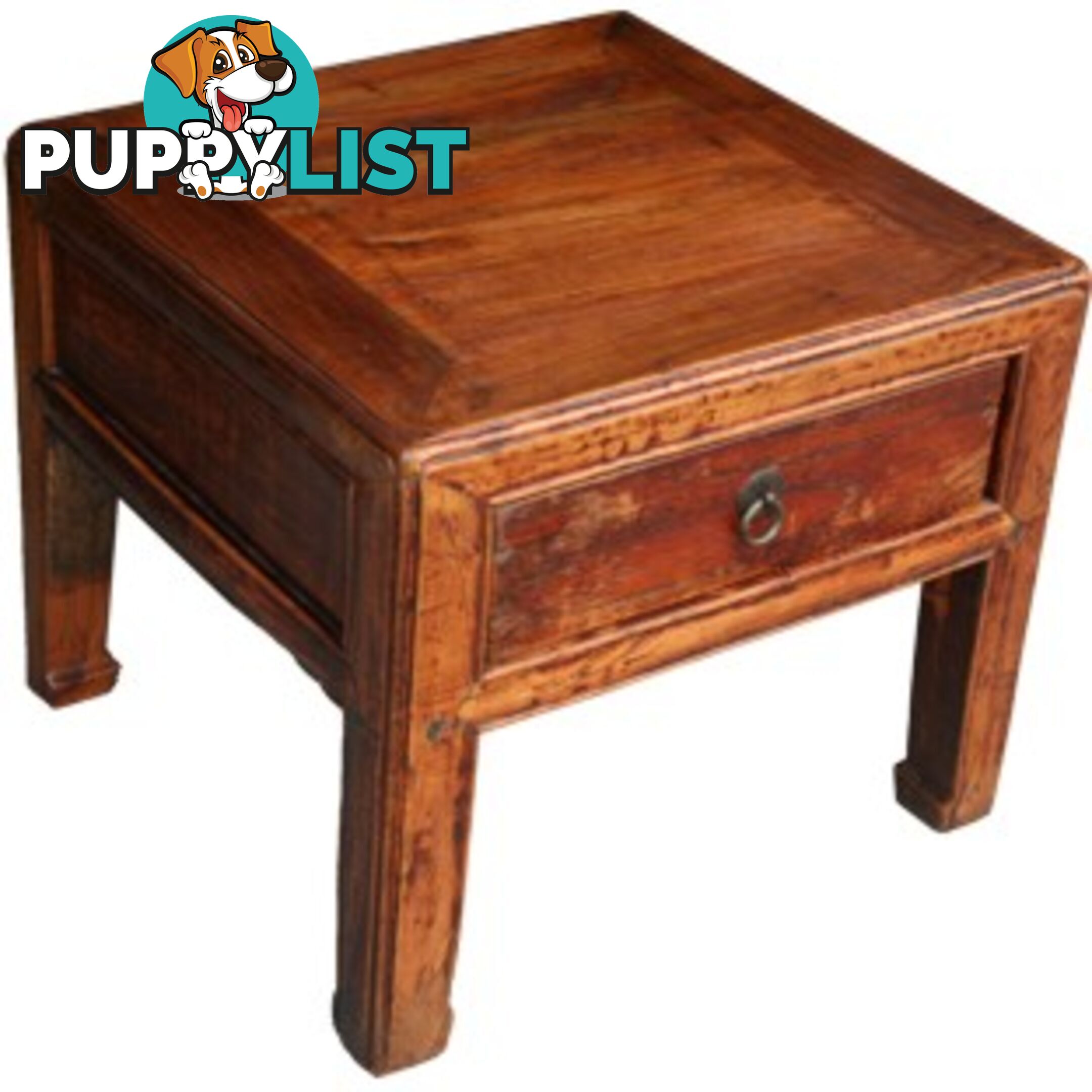 Chinese Square Stool with Drawer