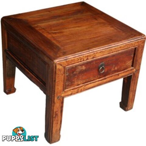 Chinese Square Stool with Drawer