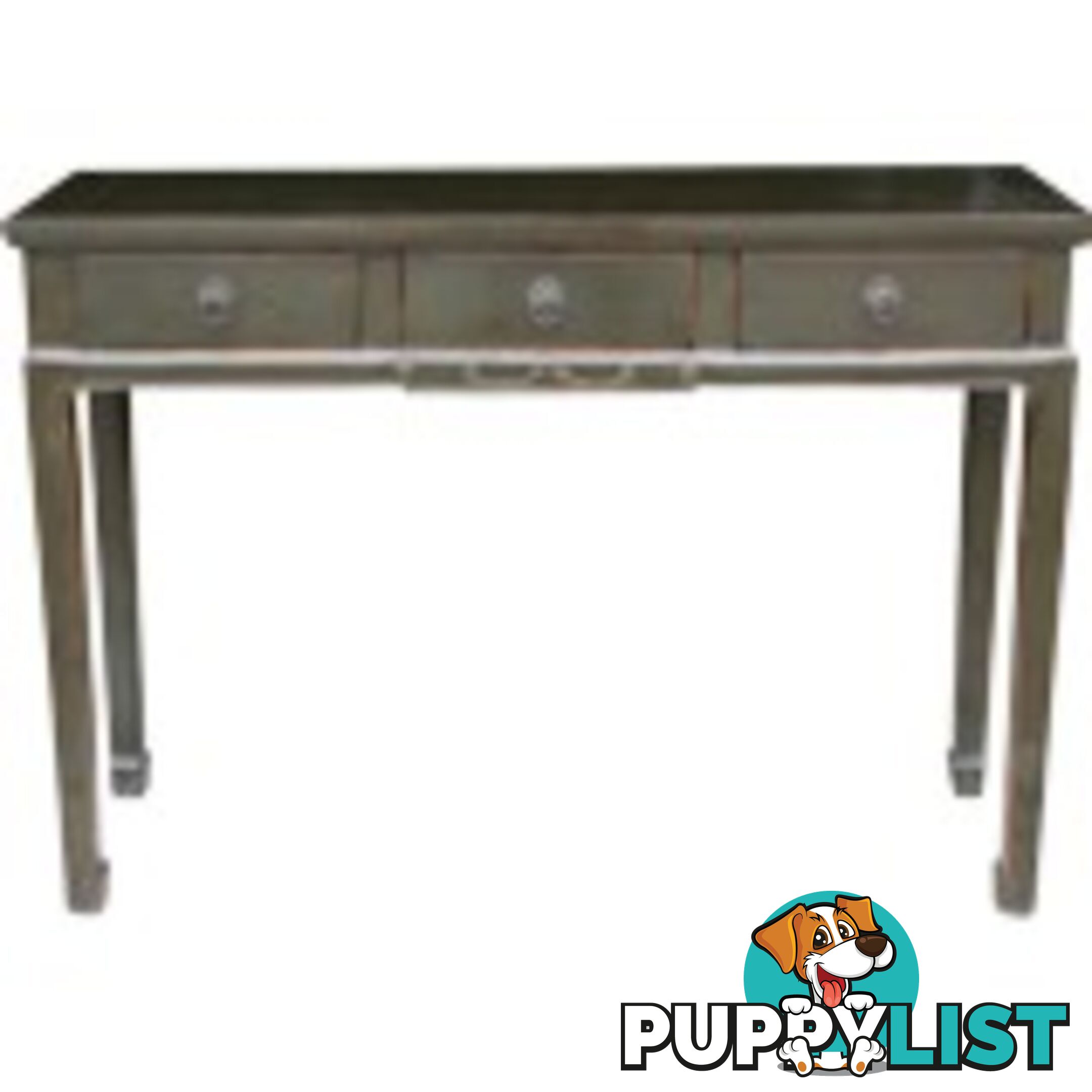 Chinese Original Dark Green 3-Drawer Hallway Table