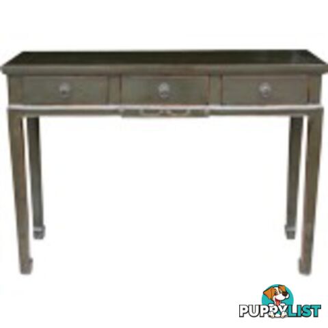 Chinese Original Dark Green 3-Drawer Hallway Table