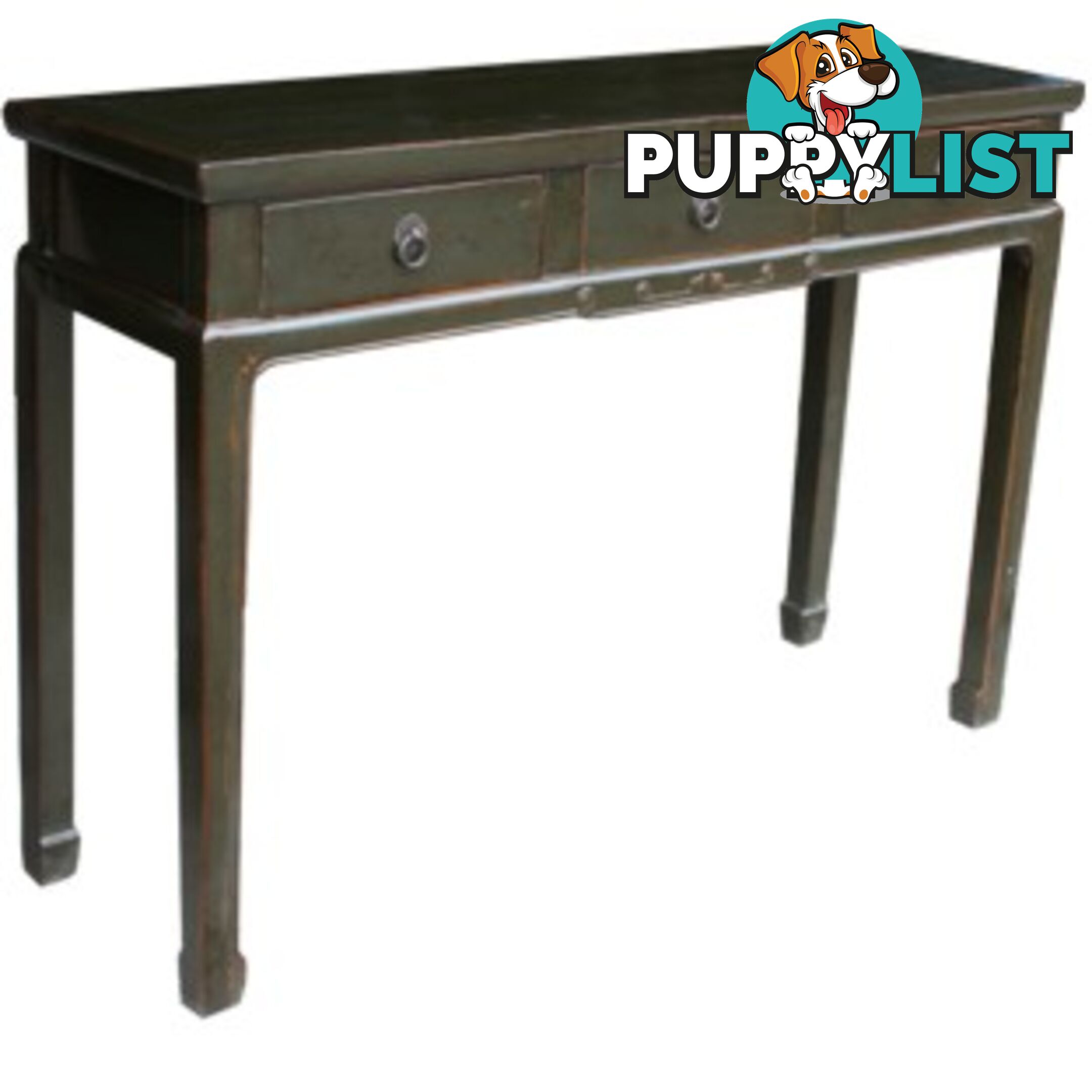 Chinese Original Dark Green 3-Drawer Hallway Table