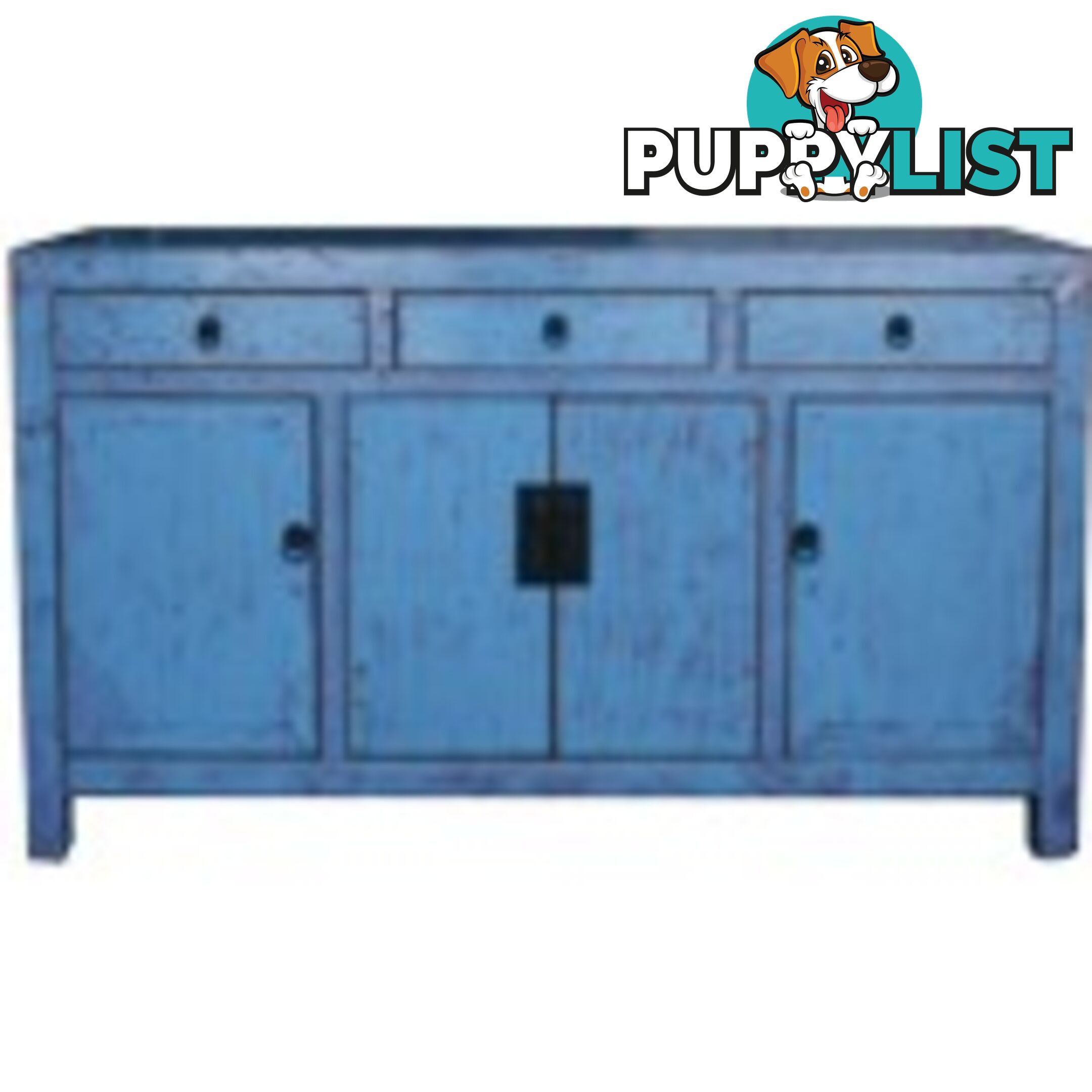 Blue/Grey Lacquered Sideboard Buffet