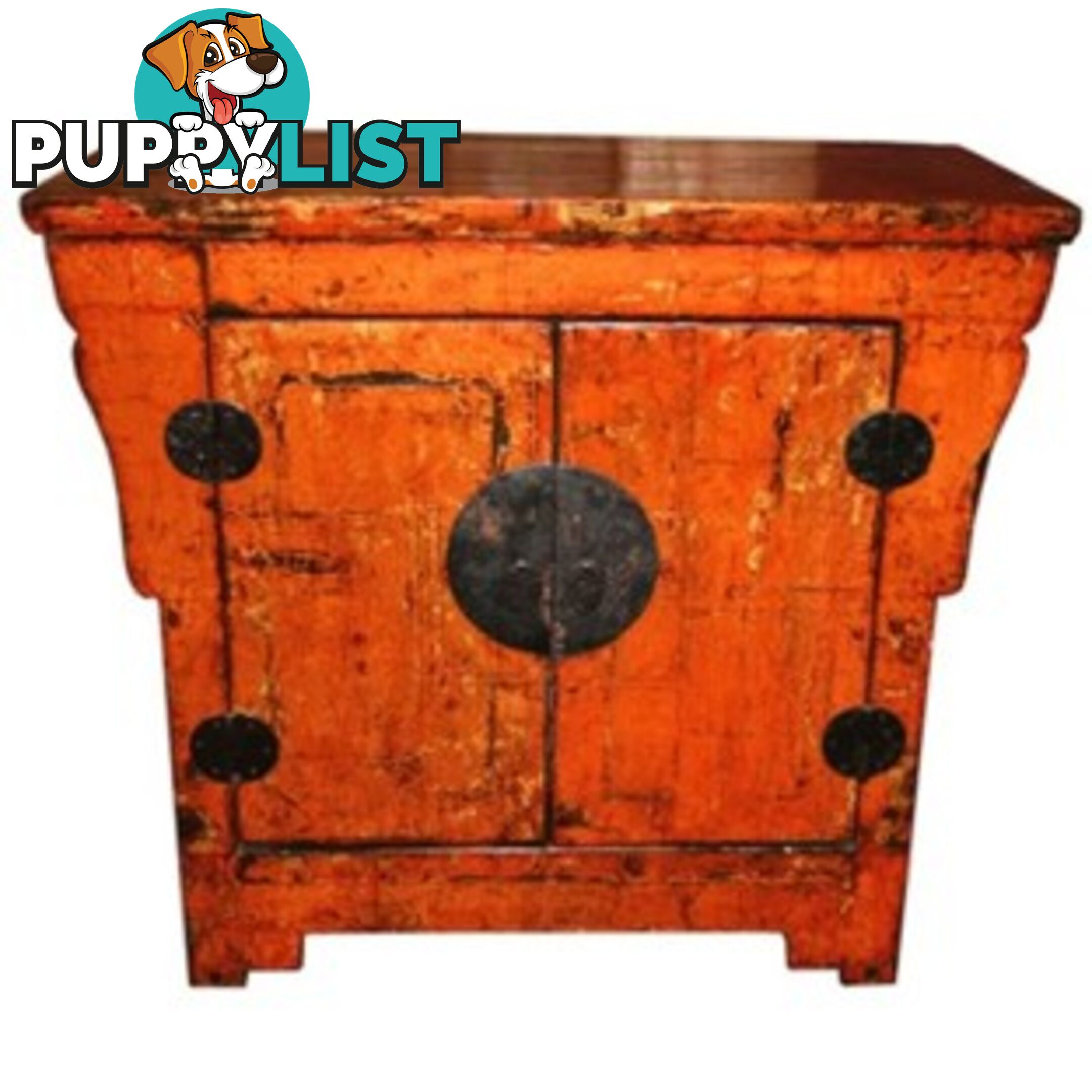 Original Orange Chinese Cabinet