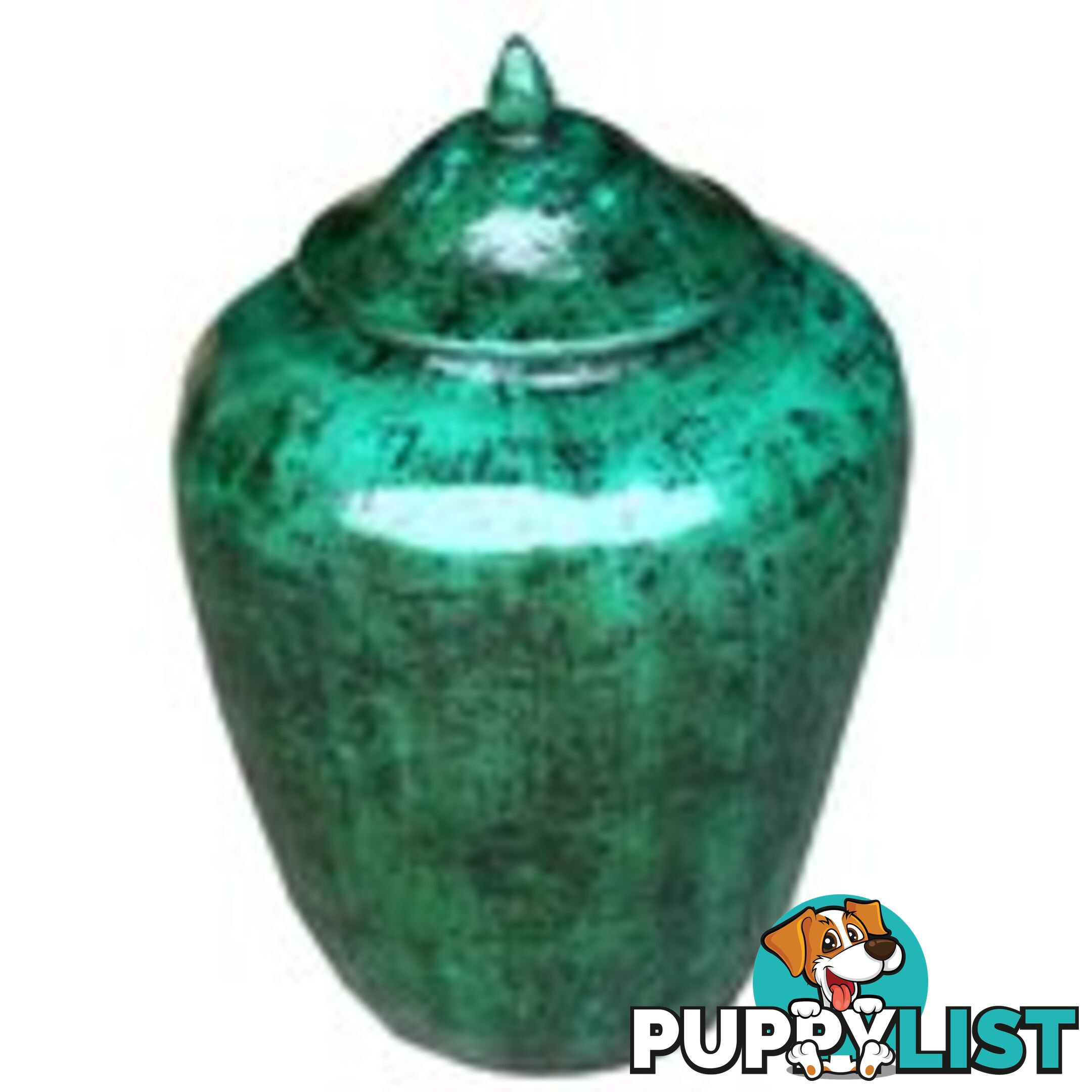 Green Decorative Ginger Jar with Lid