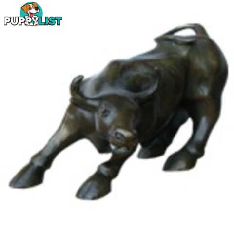 Wall Street Famed Bull Ox Brass Statue 26cm