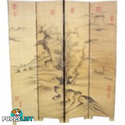 Chinese Mountain Scenery Room Divider Screen