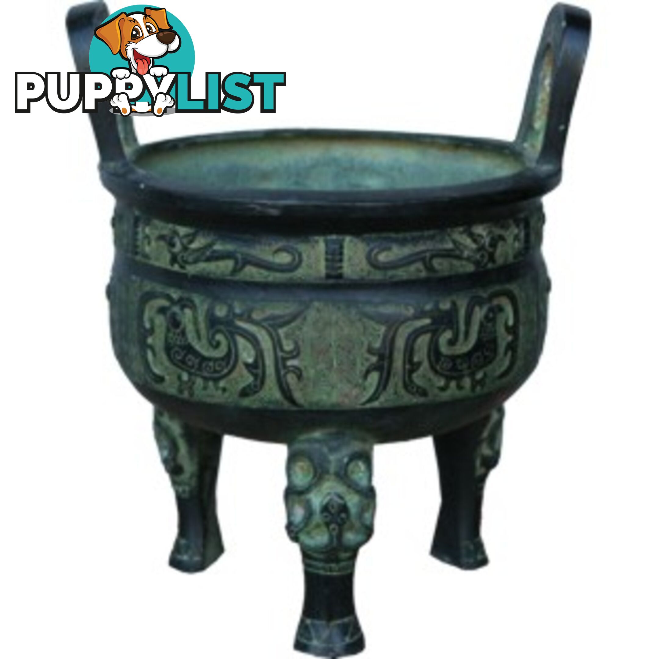 21cm Chinese Ancient Bronze Incense Burner