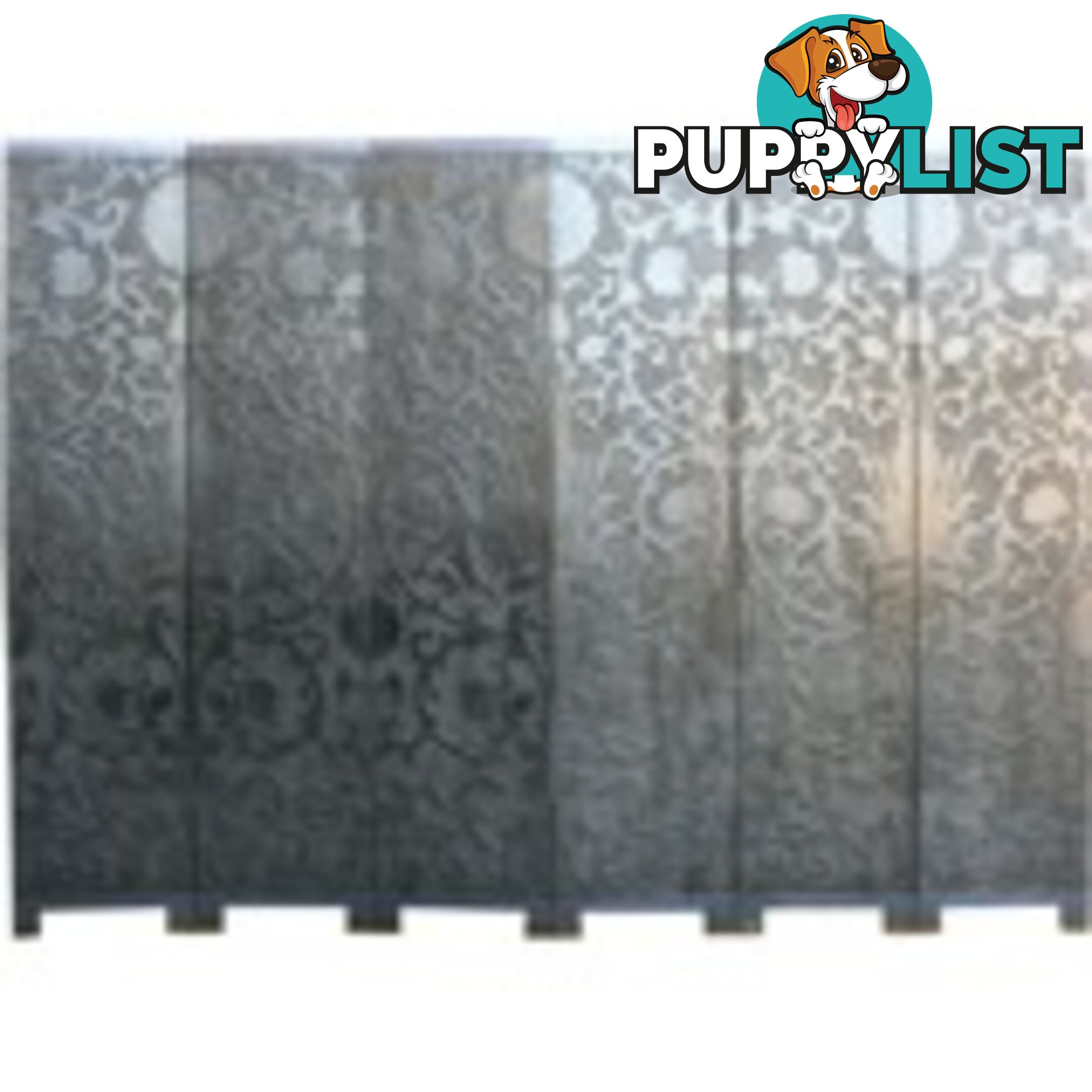 French Silver Folding Screen - Sun Flowers